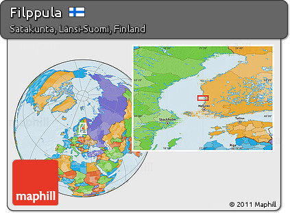 Political Location Map of Filppula
