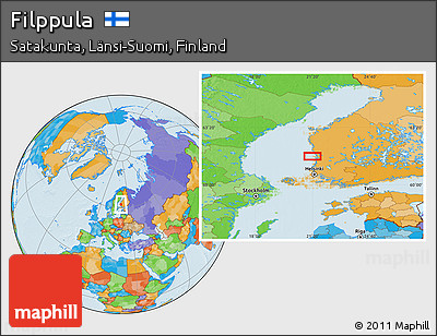 Political Location Map of Filppula