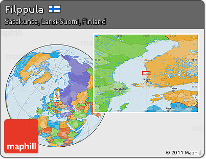 Political Location Map of Filppula