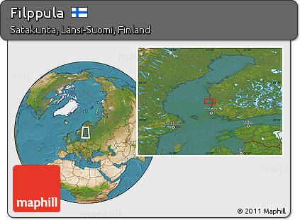 Satellite Location Map of Filppula