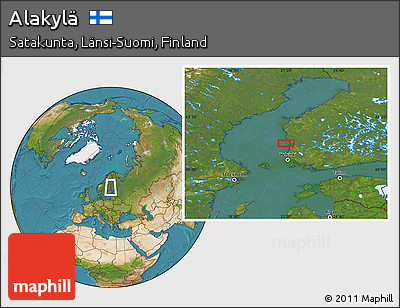 Satellite Location Map of Alakylä