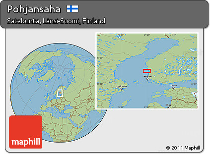 Savanna Style Location Map of Pohjansaha