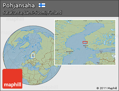 Savanna Style Location Map of Pohjansaha, hill shading
