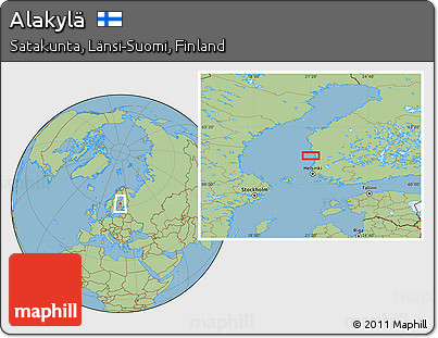 Savanna Style Location Map of Alakylä