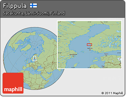 Savanna Style Location Map of Filppula