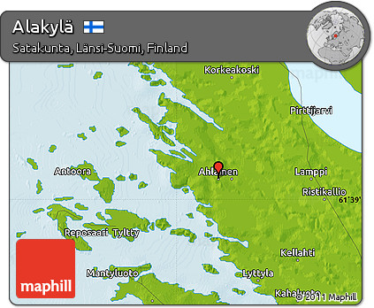 Physical Map of Alakylä