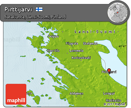 Physical Map of Pirttijärvi