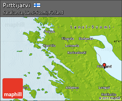 Physical Map of Pirttijärvi