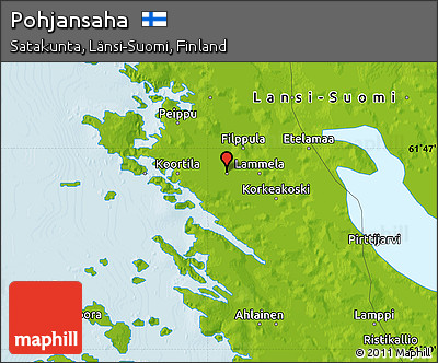 Physical Map of Pohjansaha