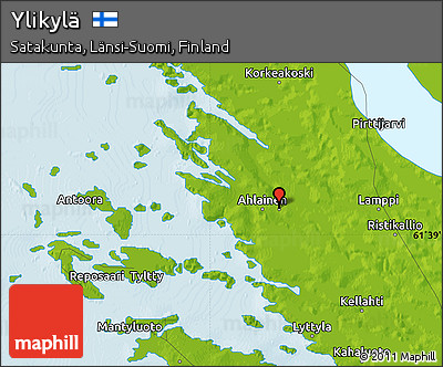 Physical Map of Ylikylä