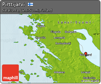 Physical Map of Pirttijärvi