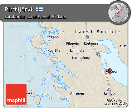 Shaded Relief Map of Pirttijärvi