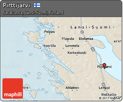 Shaded Relief Map of Pirttijärvi