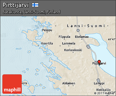 Shaded Relief Map of Pirttijärvi