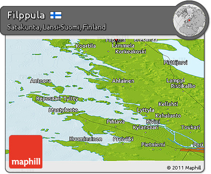 Physical Panoramic Map of Filppula