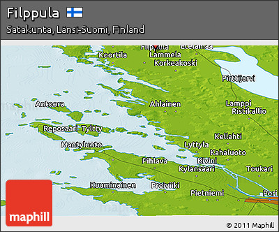 Physical Panoramic Map of Filppula