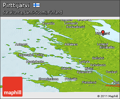Physical Panoramic Map of Pirttijärvi