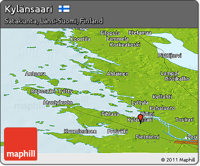 Physical Panoramic Map of Kylänsaari