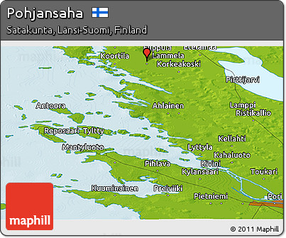 Physical Panoramic Map of Pohjansaha