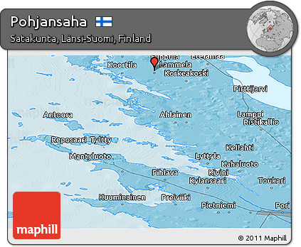 Political Panoramic Map of Pohjansaha