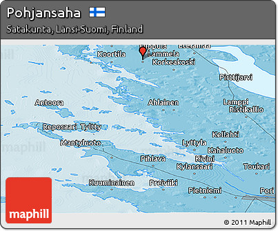 Political Panoramic Map of Pohjansaha