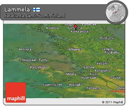 Satellite Panoramic Map of Lammela
