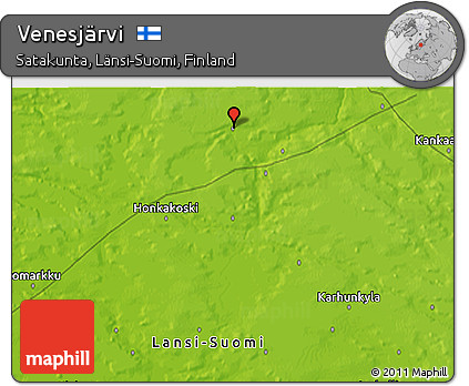 Physical 3D Map of Venesjärvi