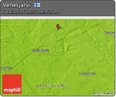 Physical 3D Map of Venesjärvi