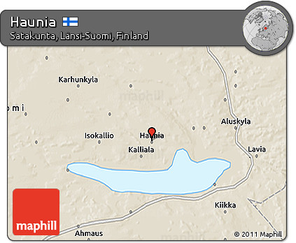 Shaded Relief 3D Map of Haunia