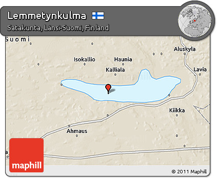 Shaded Relief 3D Map of Lemmetynkulma