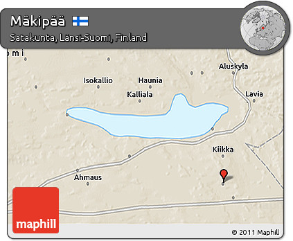 Shaded Relief 3D Map of Mäkipää