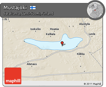 Shaded Relief 3D Map of Mustajoki