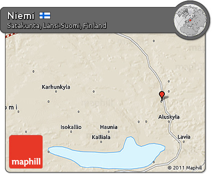 Shaded Relief 3D Map of Niemi