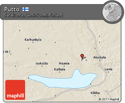 Shaded Relief 3D Map of Putto