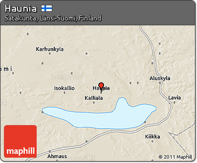 Shaded Relief 3D Map of Haunia