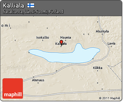 Shaded Relief 3D Map of Kalliala