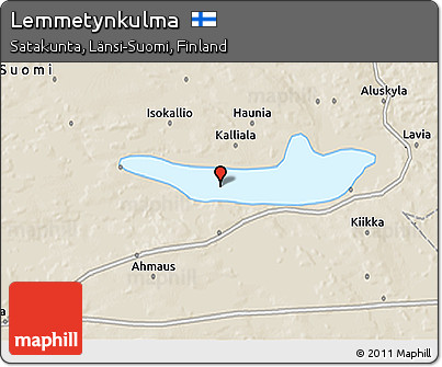 Shaded Relief 3D Map of Lemmetynkulma