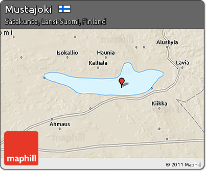 Shaded Relief 3D Map of Mustajoki