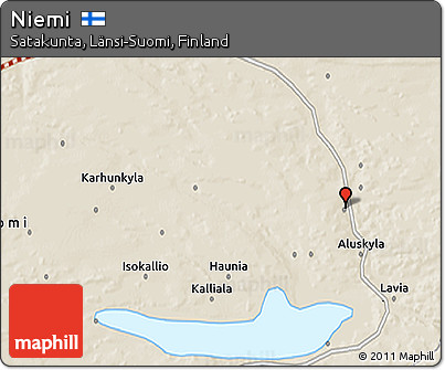 Shaded Relief 3D Map of Niemi