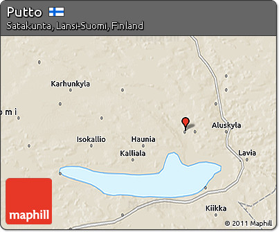 Shaded Relief 3D Map of Putto