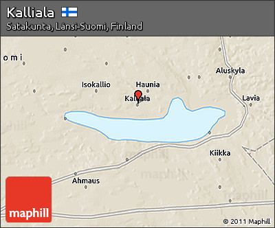 Shaded Relief 3D Map of Kalliala