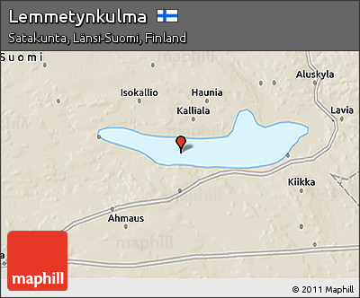 Shaded Relief 3D Map of Lemmetynkulma