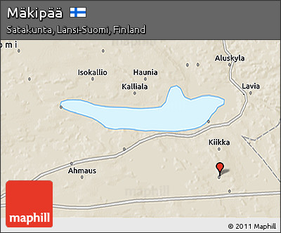 Shaded Relief 3D Map of Mäkipää
