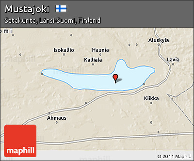 Shaded Relief 3D Map of Mustajoki