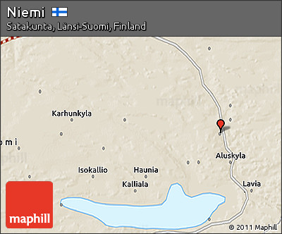 Shaded Relief 3D Map of Niemi
