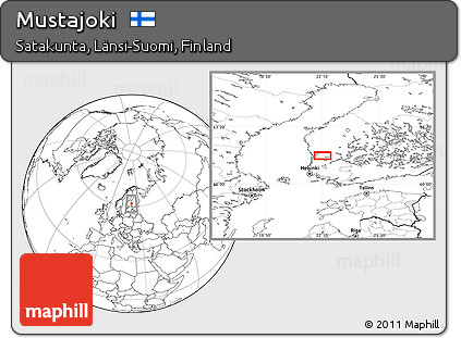Blank Location Map of Mustajoki