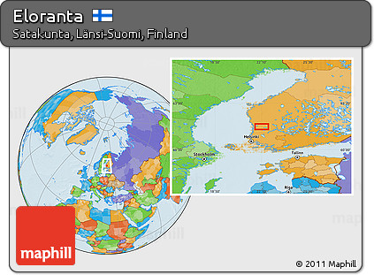 Political Location Map of Eloranta