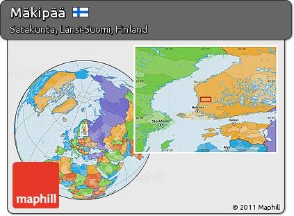 Political Location Map of Mäkipää