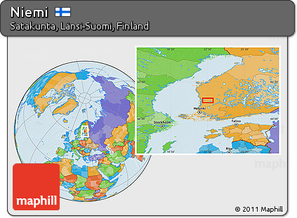 Political Location Map of Niemi