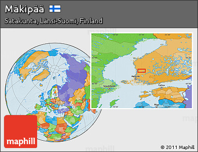 Political Location Map of Mäkipää